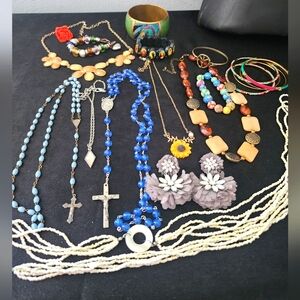Elegant Multicolor Women's Jewelry Bundle Rosary's necklaces bracelets Fashion